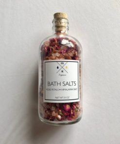 8 OZ | BATH SALTS | Rose Petals | Pink Himalayan Salt | Epsom Salts | Eczema | Psoriasis | Skin Irritation | Muscle Ache | Skin Detox